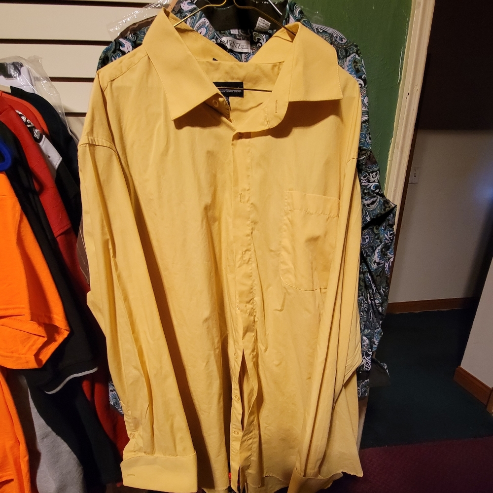 MENS FRENCH CUFF BUTTON DOWN SHIRT